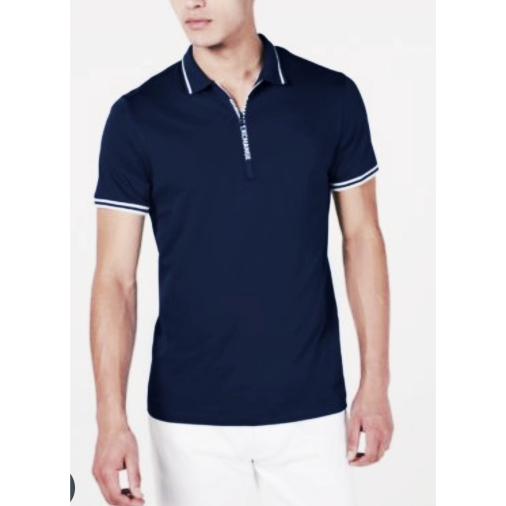 Armani Exchange Dark Blue Polo Shirt